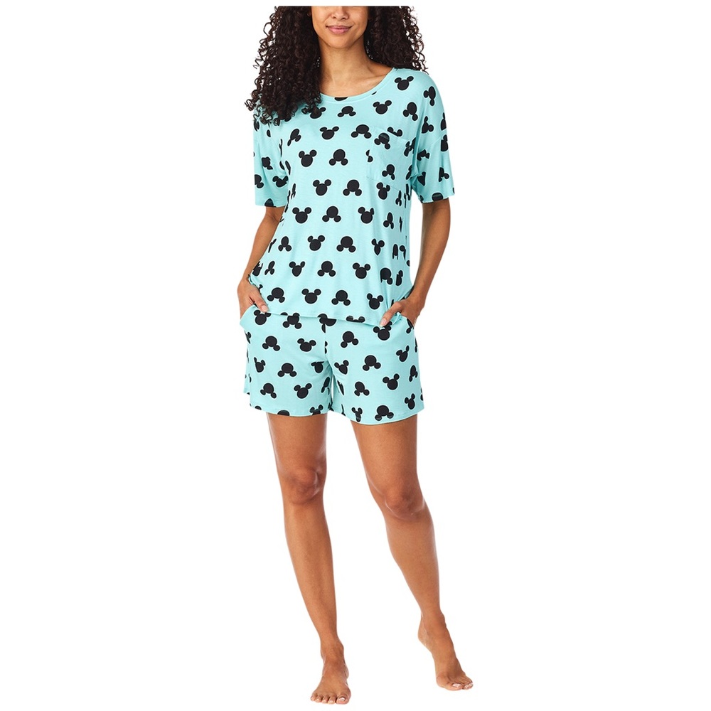 [S] Disney Mickey & Minnie Pyjama Shorts Set 2pc | Blue